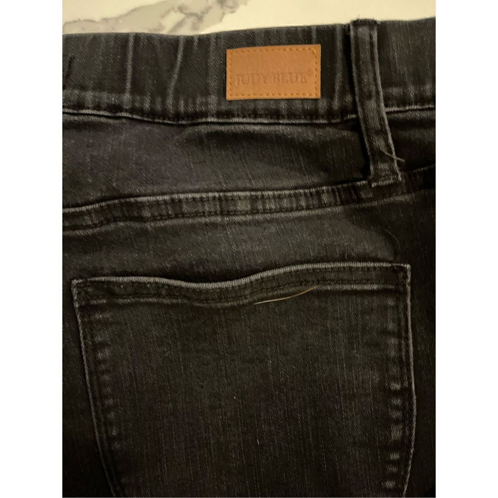 Judy Blue Women’s High Waisted Black Pull On Jeans Sz 20 Fringe Cowgirl Western - Picture 8 of 12